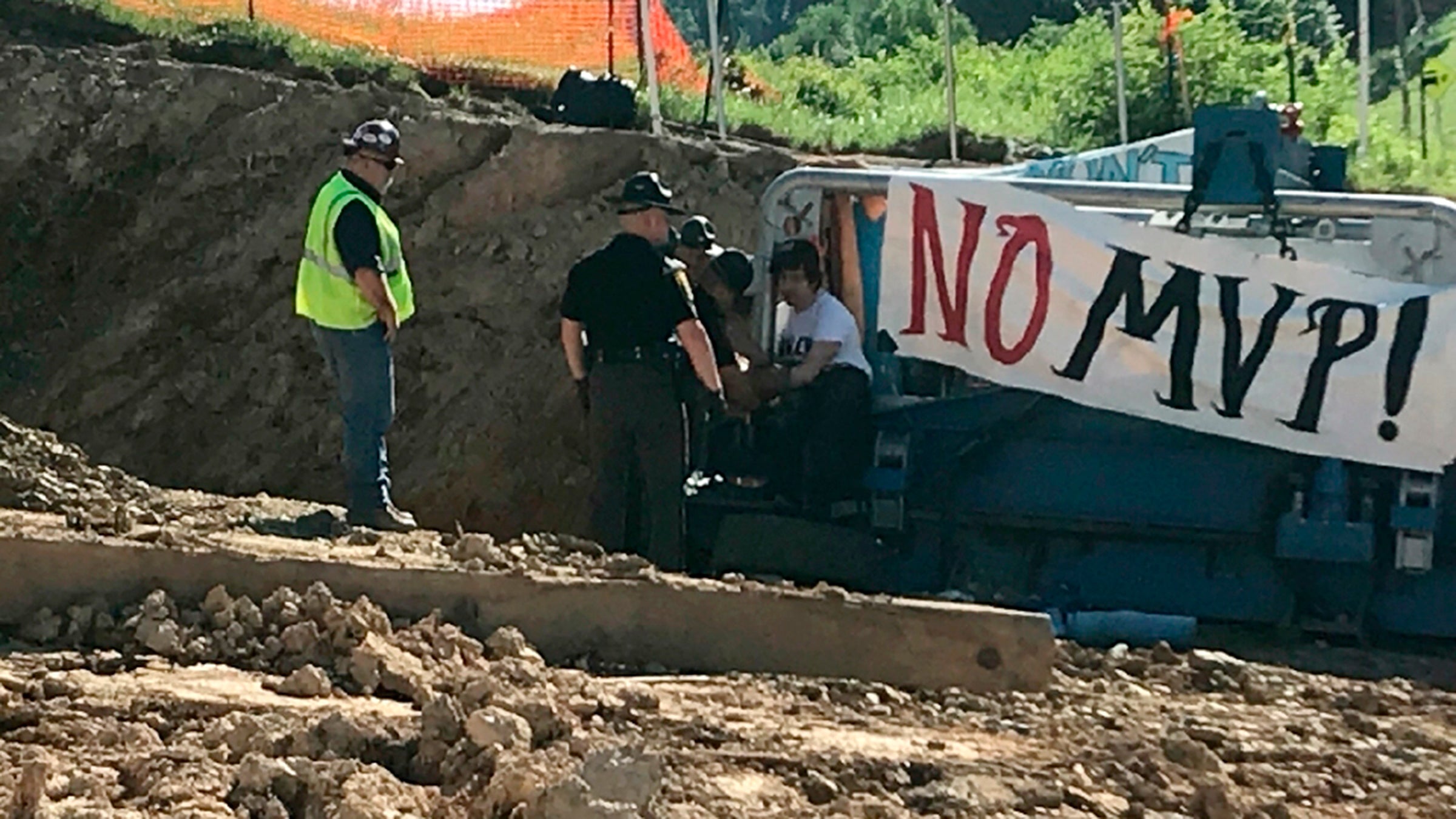 On Monday a group of interlopers from Massachusetts bound themselves to construction equipment. It was a short-lived protest, but it signaled that anti-pipeliners aren’t done just yet.