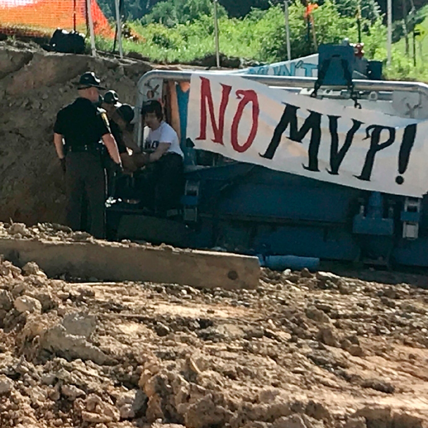 On Monday a group of interlopers from Massachusetts bound themselves to construction equipment. It was a short-lived protest, but it signaled that anti-pipeliners aren’t done just yet.