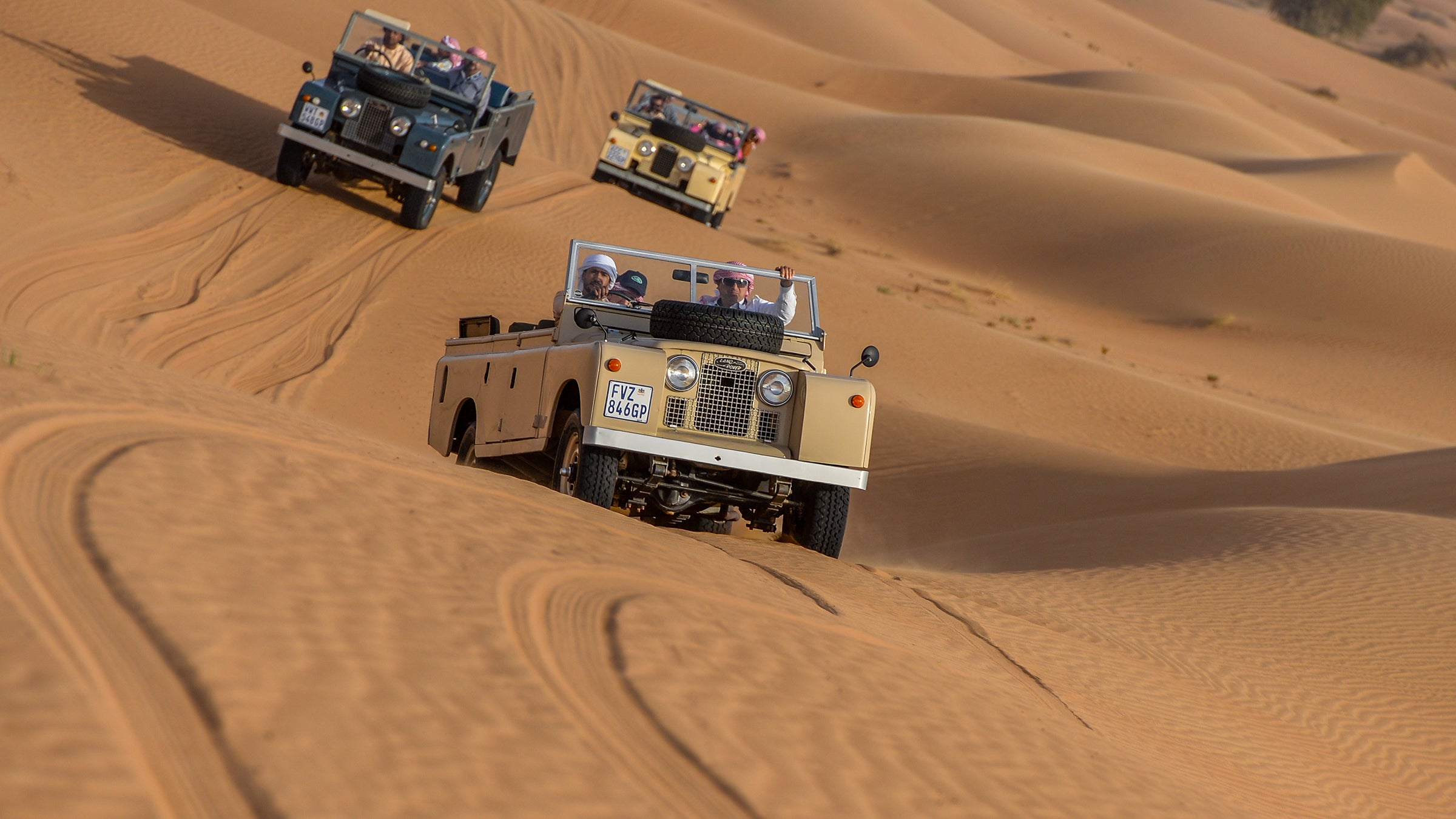 Take proper pre-trip precautions, and you won't have to worry about breakdowns, even in old Land Rovers like these.