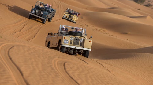 Take proper pre-trip precautions, and you won't have to worry about breakdowns, even in old Land Rovers like these.