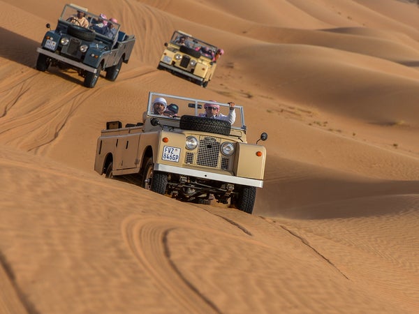 Take proper pre-trip precautions, and you won't have to worry about breakdowns, even in old Land Rovers like these.