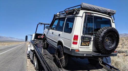 My baby blew a high-pressure coolant line on the highway. I was worried I could have caused further damage to the engine by allowing it to overheat, so opted to take the safe option, and have it trailered home rather than risk a field repair.