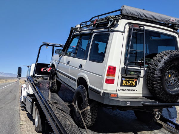 My baby blew a high-pressure coolant line on the highway. I was worried I could have caused further damage to the engine by allowing it to overheat, so opted to take the safe option, and have it trailered home rather than risk a field repair.