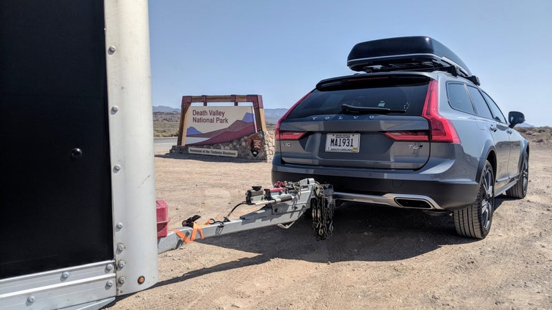 I've spent a ton of time off-roading in Death Valley, but I've never driven through it on pavement. It added an hour or two to my trip, but I'm glad I did it. The curvy mountain roads into and out of the valley helped me grow comfortable with how the trailer behaved, expanding my confidence for the rest of the trip. And there are much worse days to be had than watching a desert scroll past at a recorded average speed of 47 mph.