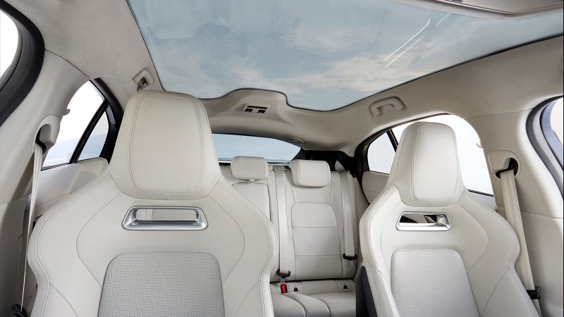 The interior is already huge, but the full-length glass roof makes it feel even more spacious.
