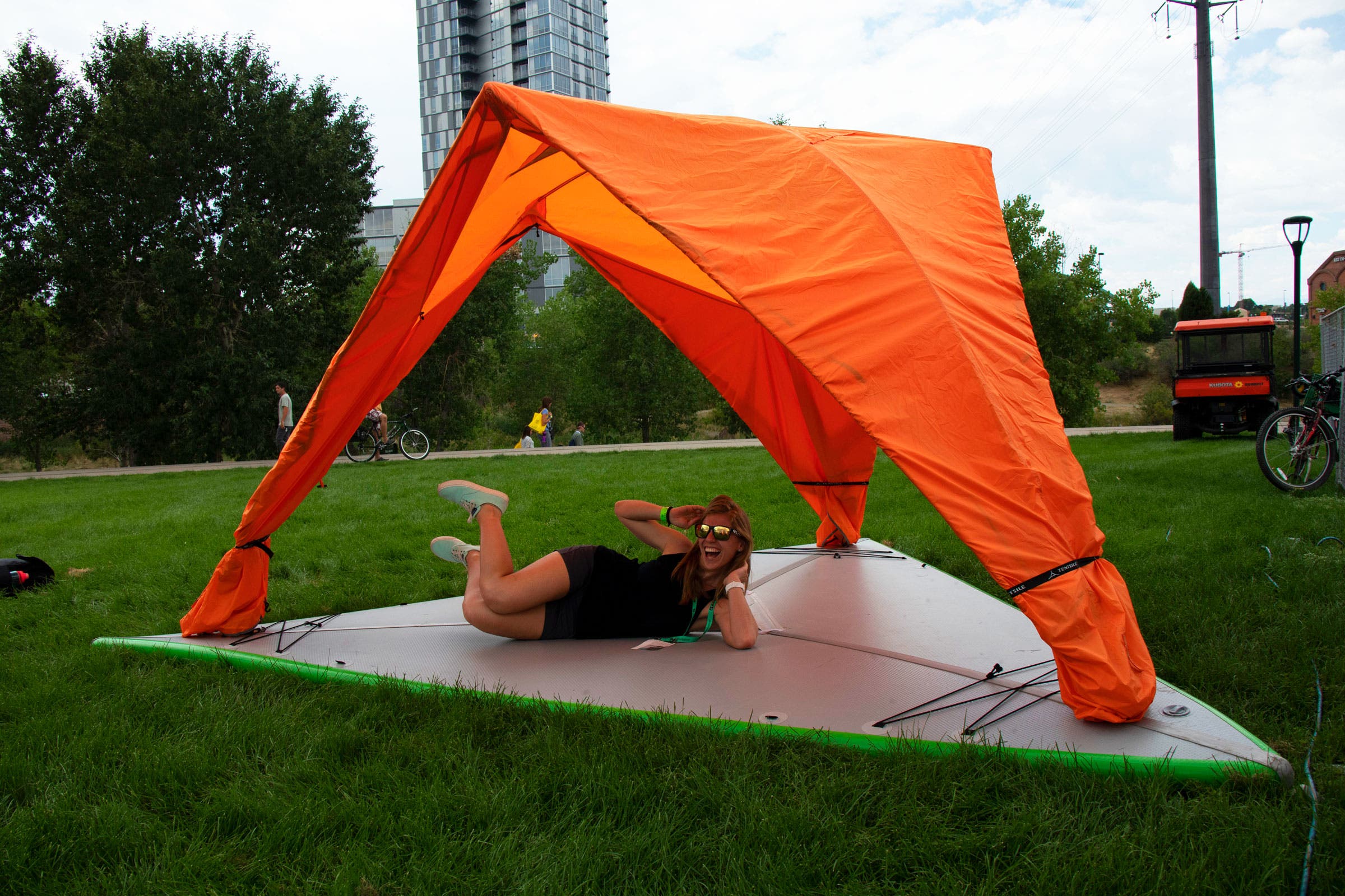 You Can Set This Tent Up Anywhere, Even on the Water