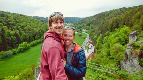 Beth and Cody Harris are more than happy to offer local tips on climbing in the Castle Dale, Utah area.