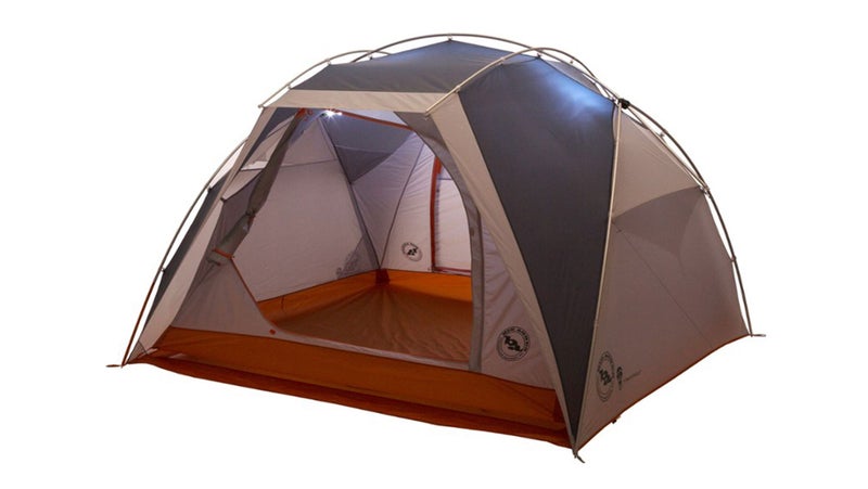 Gray Tent with Built-In Lighting