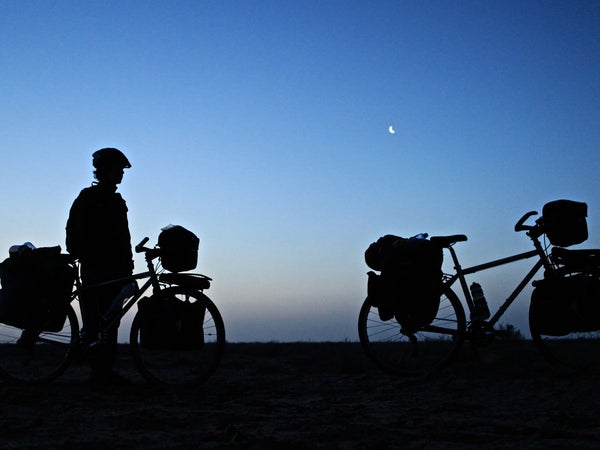 Bikers At Sunset by Kate Harris