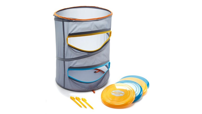 Mesh Barrel with Frisbees