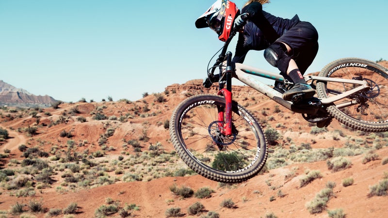 Casey Brown jumping bike in desert landscape