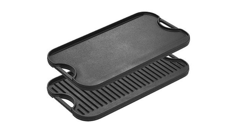 Backcountry Iron 8 Inch Square Grill Pan Medium Pre-Seasoned Cast Iron 