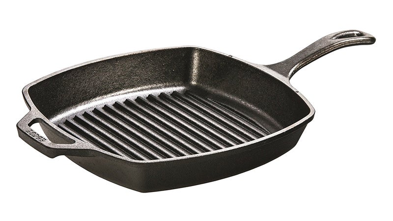 Backcountry Iron 12 Inch Square Grill Pan Large Pre-Seasoned Cast Iron