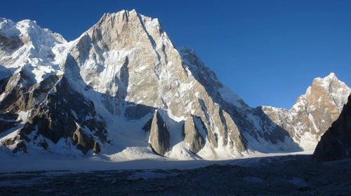 The line up the 23,442-foot peak in Pakistan’s Karakoram range has eluded climbers since 1978.