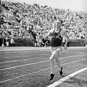 Indiana University runner Don Lash at the 1936 Randall's Island Olympic trials.