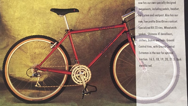 The 1992 Stumpjumper Comp, straight from the Specialized catalog.