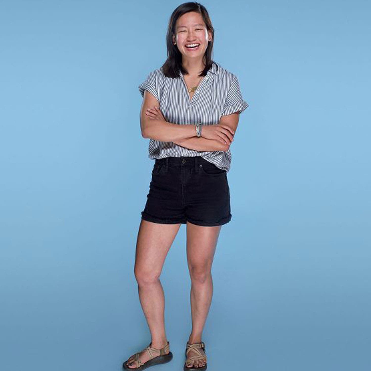 This picture was taken nearly two years after the fall at Devil's Bedstead. Shawler's wounds—the lacerations to her head, right elbow, and left knee; the fractured left radius and orbital bone below her left eye; the three fractured ribs and right kneecap; and the puncture wounds to her lip and cheek—have healed. The memories remain.