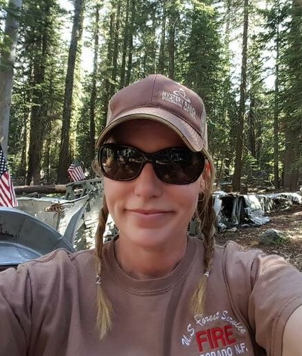 Denice Rice on the job in the Eldorado National Forest, in California.