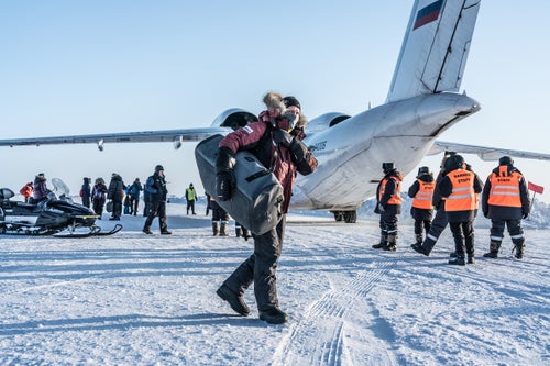 The Russian ice station Barneo, which exists for roughly a month a year, is all about the runway. This year鈥檚 is 100 yards shorter than ideal and was built 72 hours before we arrived on April 14. How? By parachuting in two tractor-plows, 40 tons of equipment, and a fleet of hardy workers.