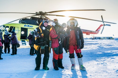 After three weeks of waiting and filming around Svalbard, cinematographers Ingeborg Jakobsen, who is from Norway, American Kathryn Barrows, and I are finally on the ice. And happy! The exhilaration atrophied a few hours into pulling our sledges laden with six cameras, a couple hundred pounds of batteries, and another hundred of food, like dried fruit, chocolate, peanut butter cups, nuts, and more nuts. Add to that the ton of worry that comes with producing a film in these conditions.