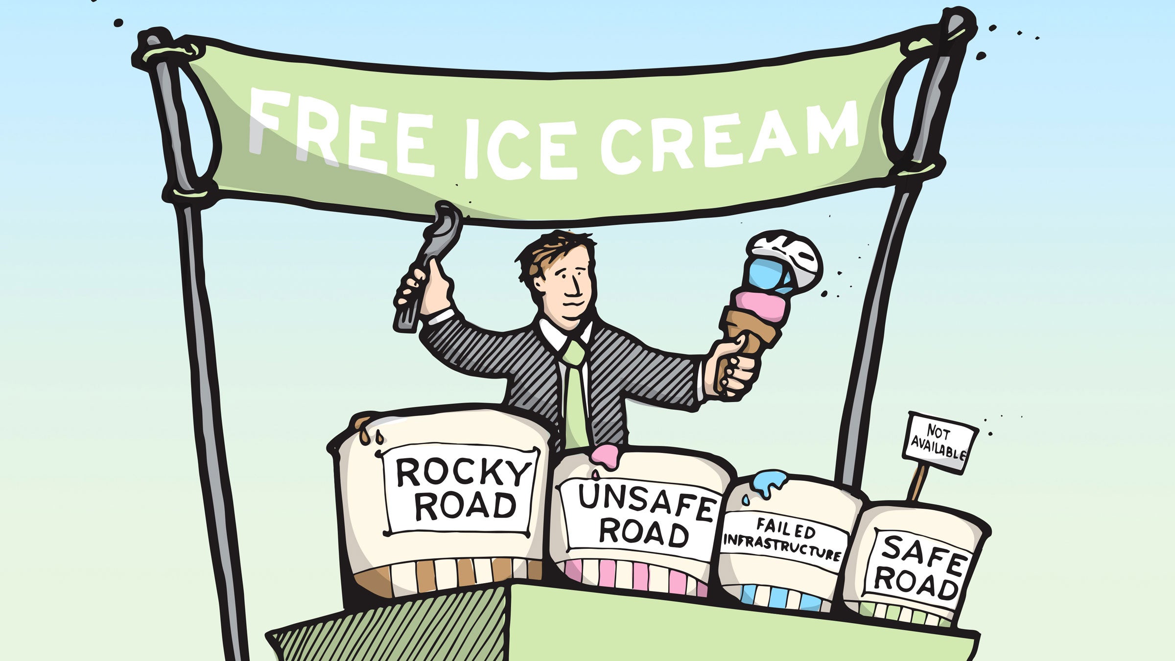 That a motorist killed a child on a bicycle despite the fact that he was wearing a helmet is in no way ironic.