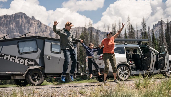 The author and her family on the road trip.