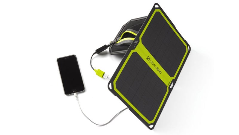 Green and black solar panel