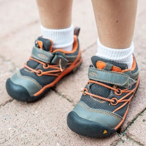 The authors son wearing the Keen Chandler CNX shoes.
