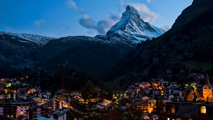 Zermatt, Switzerland: the end of the Chamonix-Zermatt crossing.