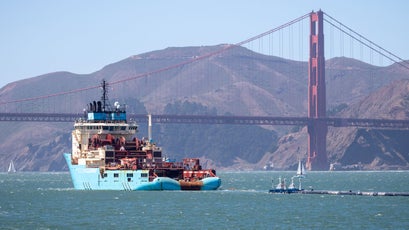 The Launcher heads out to sea.