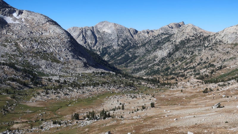 Upper Matterhorn Canyon, on the linkup between Burro Pass and Matterhorn Pass.