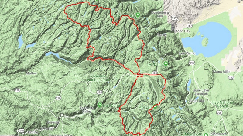 By starting and finishing at Tuolumne Meadows, you can undertake the Yosemite High Route as a north loop, south loop, or figure eight with a resupply in the middle.