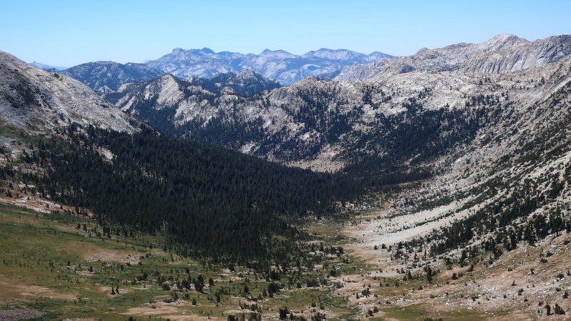 Upper Spiller Canyon, as seen from below Twin Peaks Pass, which probably won鈥檛 be part of the recommended route unless you adore loose scree.