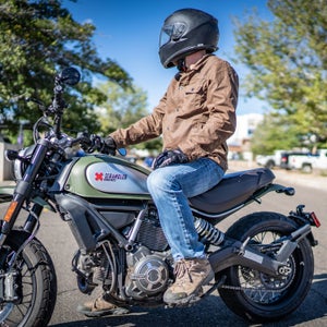 The Flint and Tinder Waxed Canvas Trucker jacket is burly and stylish.