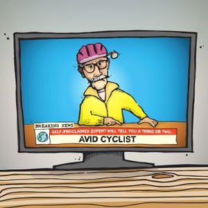 The greatest adversary of the cyclist is a creature called the “avid cyclist.”