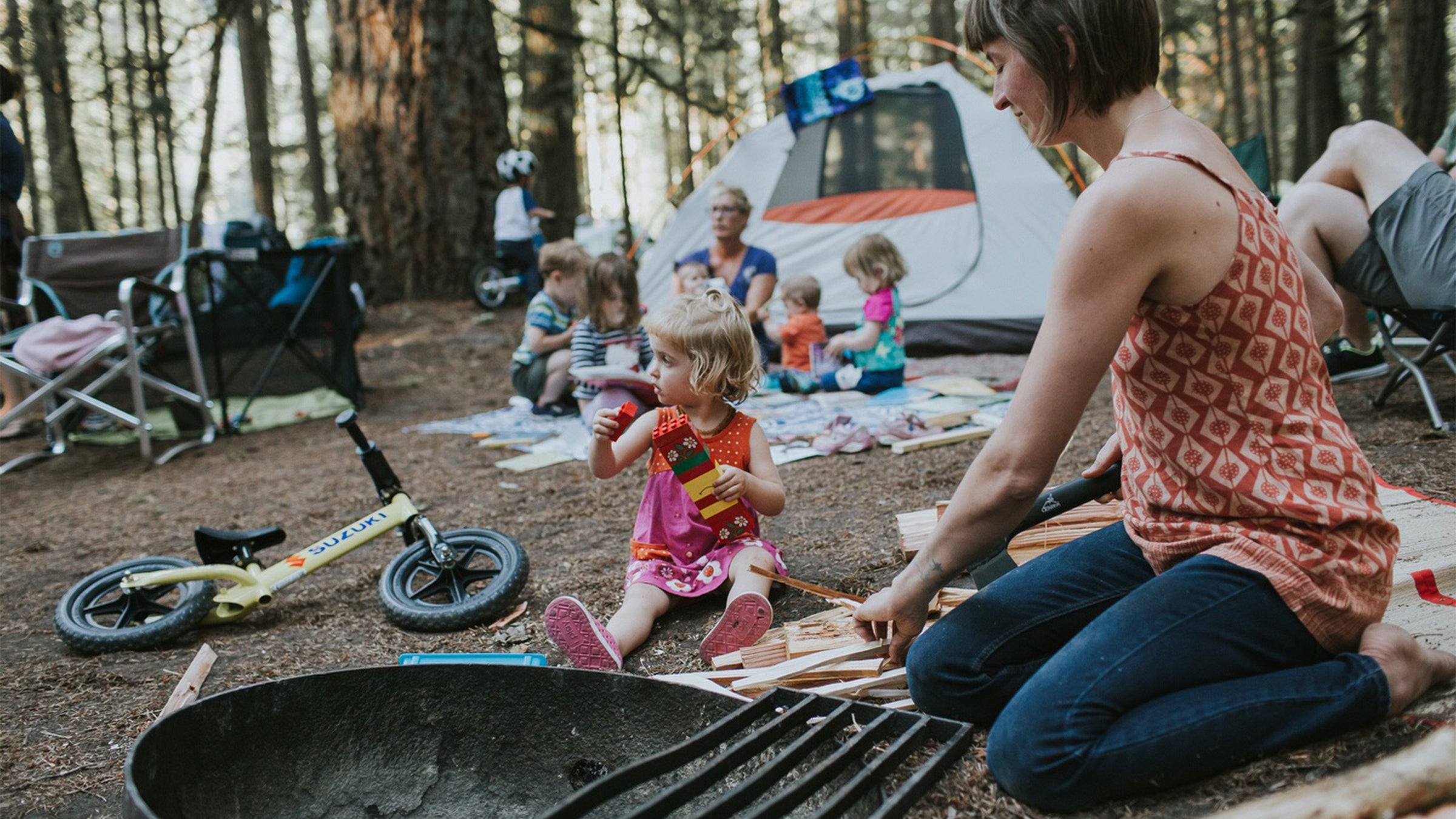 You are not only allowed, but encouraged to be a maximalist when camping with babies.