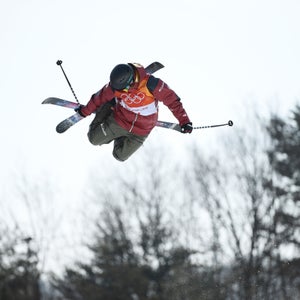 Cassie Sharpe competing during the Freestyle Skiing Ladies' Ski Halfpipe Final in Pyeongchang-gun, South Korea.