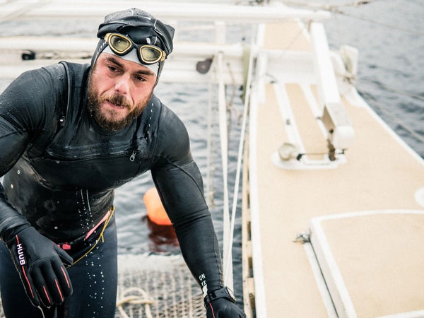 Ross Edgley is finding that a long-distance swim isn't just a feat of the structural muscles in the body. It's also a feat of the mind, the heart, and... the tongue?