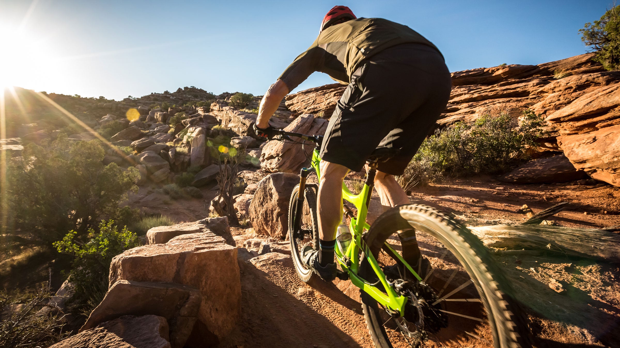 Mountain biking in Moab, Utah.