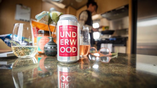 Canned wine takes up way less space in a tiny fridge than bottled wine and can still taste just as good.