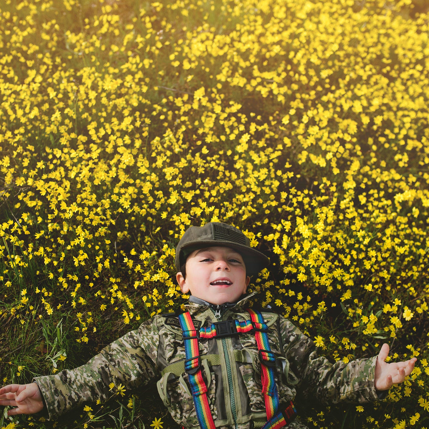 Baby / Toddler Solid Floral Hat