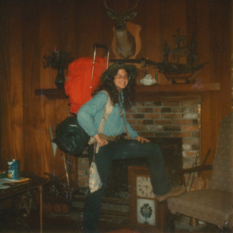 Harritt at home before the hike, spring 1974.