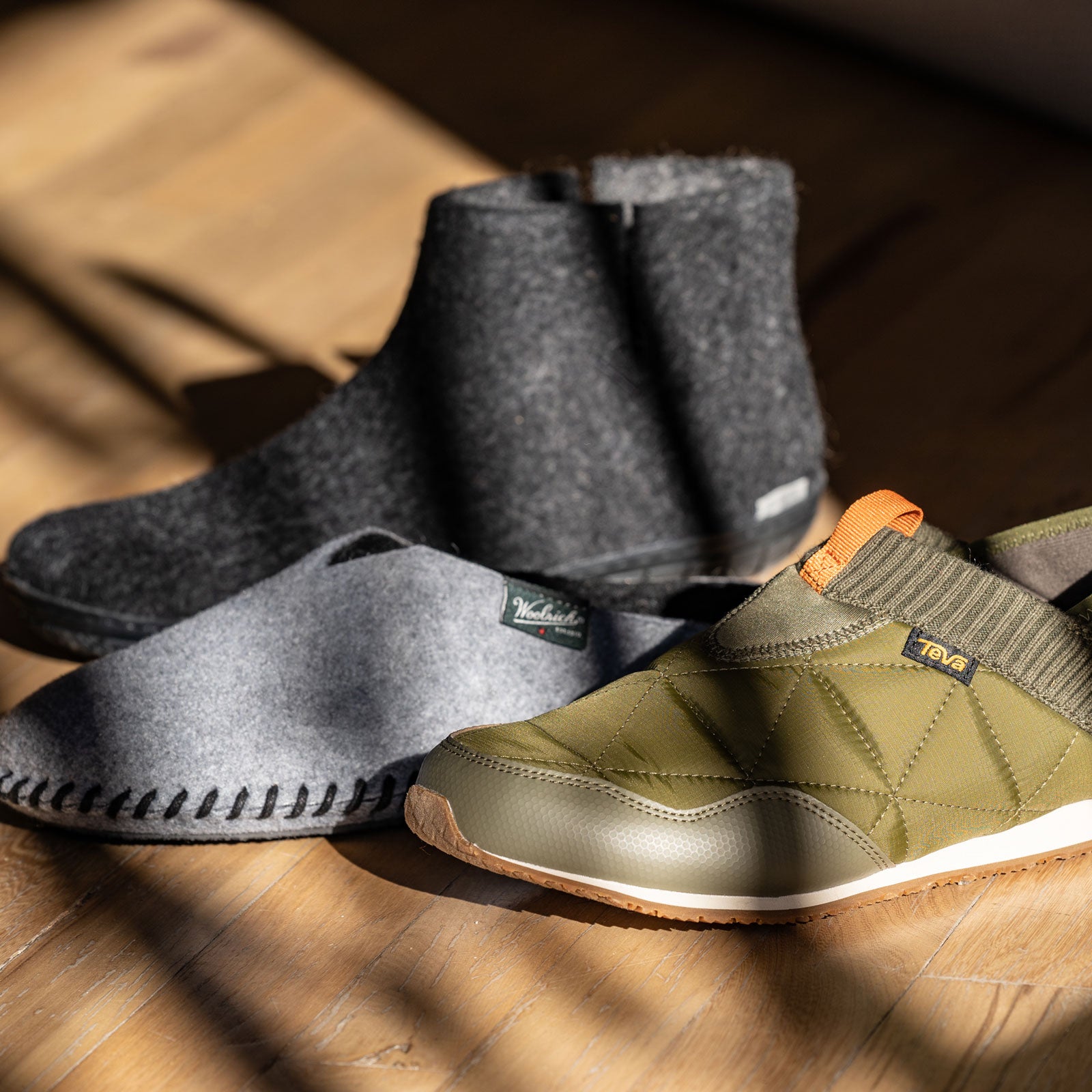 Woolrich fleece sale mill scuff slippers