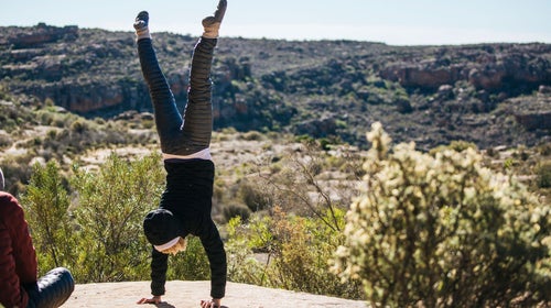 Mountain Hardwear Climber Anna Liina Laitinen in Rocklands, South Africa wearing the Ghost Whisperer Pants.