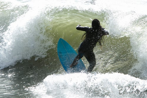 This is the first time Sambe has ever left Senegal, and she plans to travel the world for surfing competitions. To represent her country in Tokyo, Sambe must rank in the World Surfing League (WSL) by competing in sanctioned competitions in Peru, Brazil, France, and Australia in the coming year. She鈥檚 currently one of three Senegalese members of the WSL, and the only woman.
鈥淚 love surfing and I want to represent my country. I want to represent my country as well as girls,鈥 Sambe says in her second language of French (her first is Wolof, a common West African language). If Sambe ranks highly enough, she will compete against hundreds of other women to get one of the 20 coveted spots when surfing makes its debut as an Olympic sport in 2020. Her next stop will be Lima, Peru, where she plans on competing in the Pan American Games this coming July.