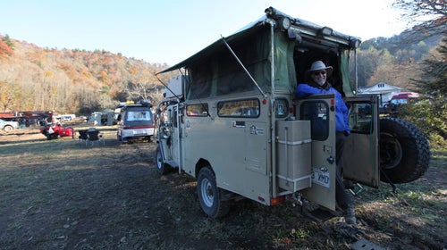 Marc Joinville, a semi-retired truck driver, owns this 1983 Land Cruiser Turbo Diesel Camper.