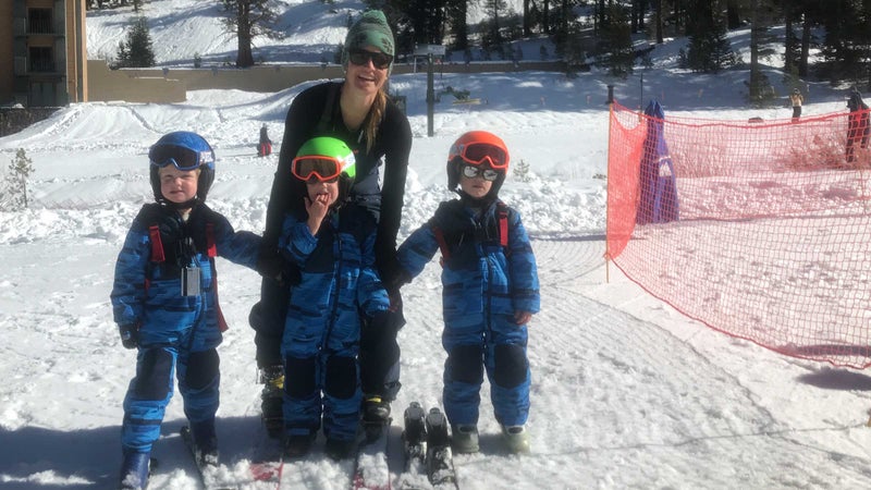 Meghan Kelly with her triplets.