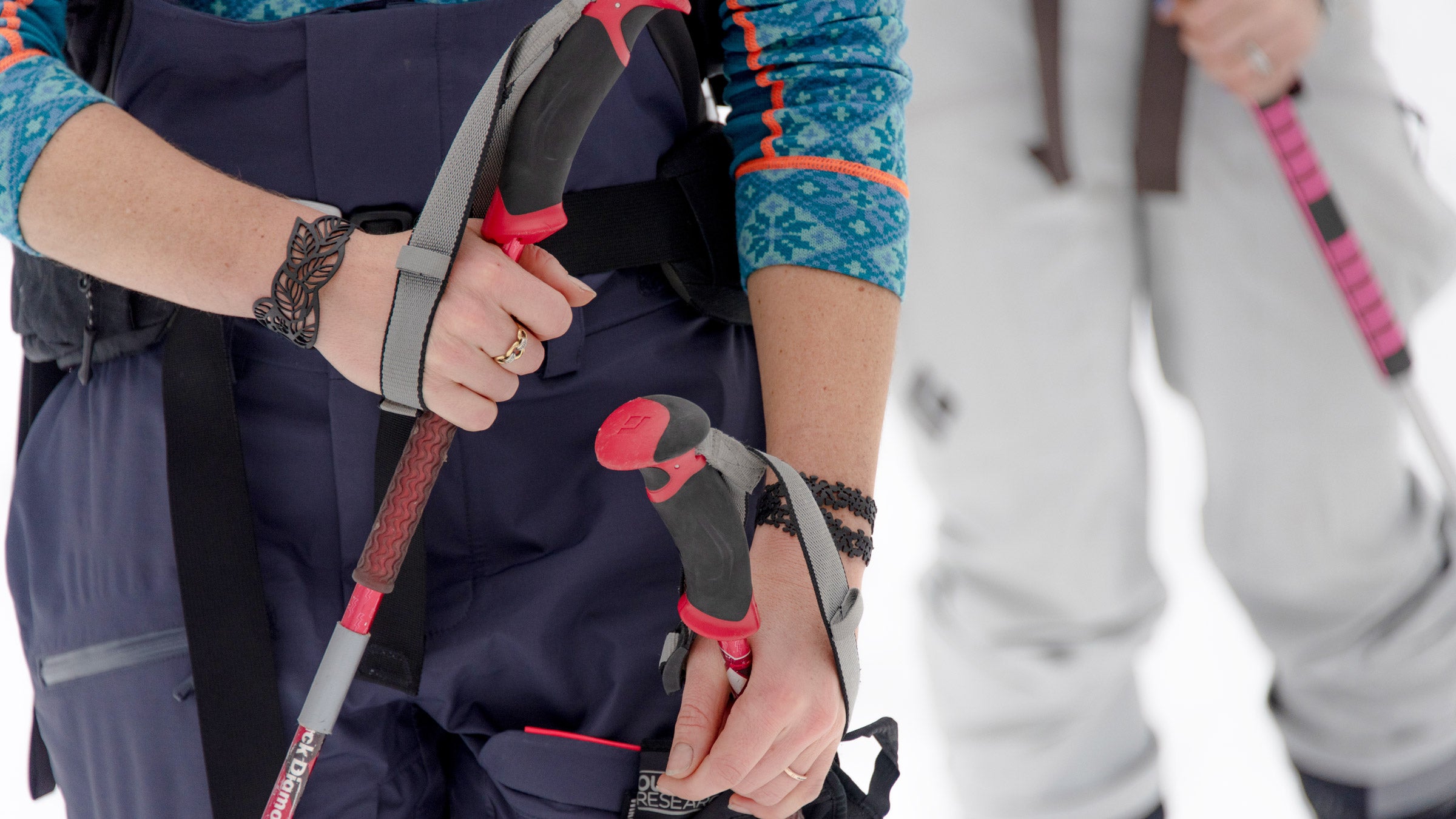 Alix Klein uses a laser cutter to turn chunky bike tube rubber into lacy bracelets, earrings and necklaces.
