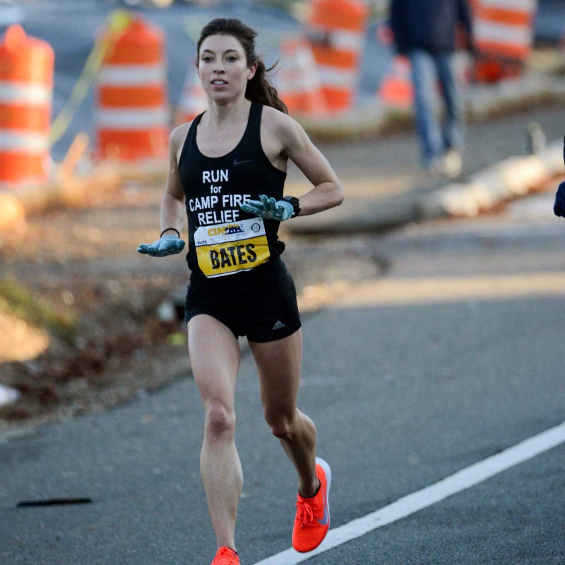 Emma Bates won this year's women race in her marathon debut.