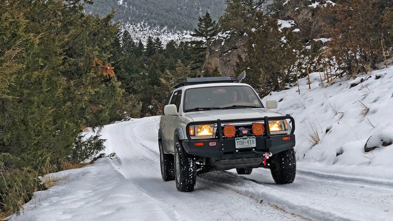 This might not look like a huge challenge, but any time you're driving off-road, or into remote areas, in winter, you must prepare for conditions to change rapidly. An easy climb up a mild hill turned into a white knuckle descent when freezing rain added a layer of ice on top of the snow shortly after we arrived.